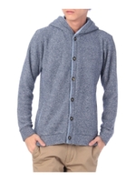 ブークレ裏起毛ボタンパーカー/ブラック(919)