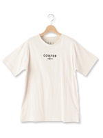 ラバー刺しゅうロゴTシャツ/ベージュ(052)
