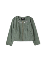 BAND OF JEWEL NECK JACKET/カーキ(181)