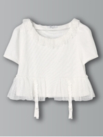 SS ガーターレースカラーT/ホワイト