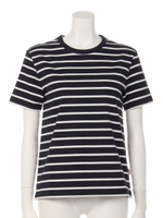【BED&BREAKFAST】COMPUTER STRIPE Slit Short Sleeve/NAVYmix