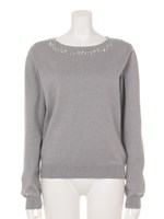 【BSC】 クリアタッセルビジュ付KT/ライトグレー