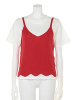 【chille anap】ニットビスチェ&Tシャツ SET/GRY