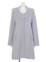 ボリュームリボン衿コーディがン/ライトブルー