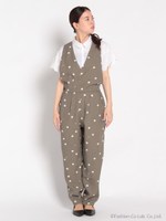 ランダムドットプリントオールインワン/ネイビー