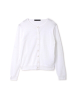 麻ハイゲージカーディガン/ホワイト(030)