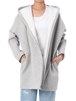 【AZUL ENCANTO】ダブルフェイスフーディコーディガン/T.GRY