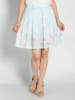 シェル柄スカート/ブルー