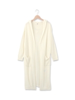 フーデット裾スリットロングカーディガン/グレー(012)