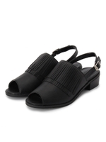 フリンジストラップサンダル/ブラック(019)