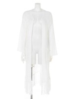 フリンジマキシカーデ/White