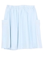 ポケットパイピングスカート/アイスブルー