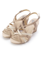 メッシュウェッジサンダル/ライトベージュ(051)