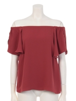 オフショルブラウス/ブラック