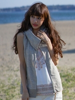 オリジナルスウェットビッグフードベスト/モカ