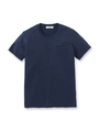 クルーネック胸ポケットTシャツ/ホワイト(002)