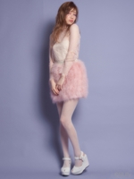 フェザーファースカート/GRAY