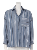 マルチストライプ　スキッパーSH/OFFWHITE