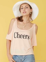 CheersオープンショルダーTOPS/WHT