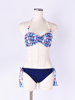 【BENETTON】上下別柄エスニックバンドゥービキニ/WT