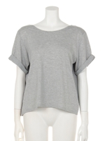 【FEMININE】バックドレープT-SH/グレー