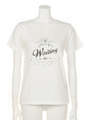 【anap mimpi】ユルVネックプリントTシャツ/ORG