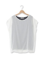 すかしボーダーバルーンプルオーバー/ネイビー(093)