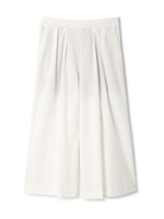 コンパクトツイルワイドクロップドパンツ/ホワイト(030)