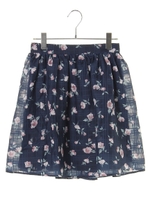 シアーチェックスカート/ライトイエロー