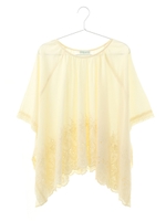 フラワーエンブロイダリースクエアチュニック/ミント