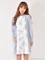 ロングカーディガン/グレー