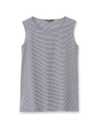 天竺ボーダータンクトップ/グレー(312)
