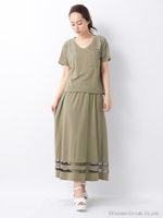 T/Rベア裾シアーマキシOP V/N SET/ライトブラウン