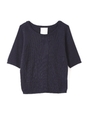 《BLANCHIC》コットンタッチアクリルトップス/ネイビー(120)