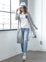 【6/10　ヒルナンデスご紹介商品】12G Ry/NyロングC/D/グレー