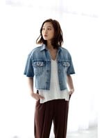 【AZUL by moussy】カットオフGジャン/BLU