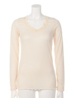 【Auntie Rosa】テレコレース長袖T/NAT