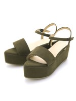 ＰＪ／ナローストラップウェッジサンダル/カーキ