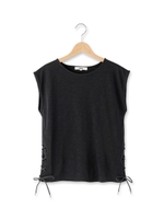 サイドレースアップフレンチスリーブカットソー/オフホワイト(003)