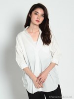 スキッパーブラウス/ホワイト