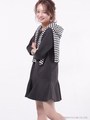 ボンディングフレアワンピース/ネイビー