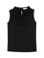 モイストスムースハイネックカットソー/ブラック(010)