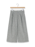 リネン混タックワイドパンツ/グレー(312)