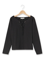 レースアッププルオーバー/ブラック(019)