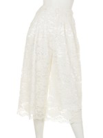 レースガウチョパンツ/オフホワイト