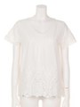 カットワークレーストップス/WHT