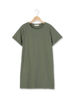 コットンスリットチュニックワンピース/ダークオリーブ(029)