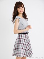 シアーチェックサーキュラー/ネイビー