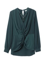 ネックレス付ブラウス/オフホワイト