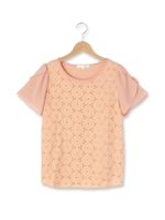 フラワー刺しゅうシャツ/ネイビー(093)